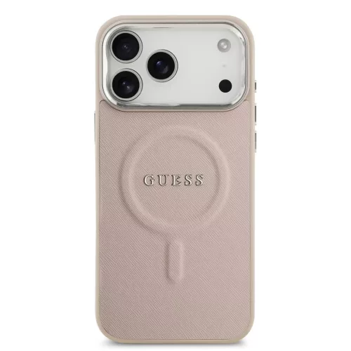 Guess PU Saffiano MagSafe tok iPhone 17 Pro Max készülékhez rózsaszín