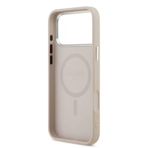 Guess PU Saffiano MagSafe tok iPhone 17 Pro Max készülékhez rózsaszín