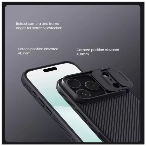Nillkin CamShield PRO tok Apple iPhone 17 Pro készülékhez fekete