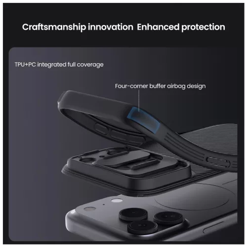 Nillkin CamShield PRO tok Apple iPhone 17 Pro készülékhez fekete