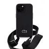 Lacoste Iconic Petit Pique Crossbody Strap Woven Logo tok iPhone 15 készülékhez fekete
