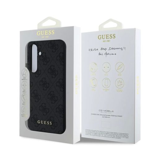 Guess 4G Charm Case Samsung Galaxy S24 FE készülékhez szürke