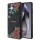 Guess PU Leather 4G Flowers Print Metal Classic Logo MagSafe tok Samsung Galaxy S25 Ultra készülékhez fekete