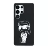 Karl Lagerfeld Liquid Silicone Graffiti Ikonik MagSafe tok Samsung Galaxy S25 Ultra készülékhez fekete