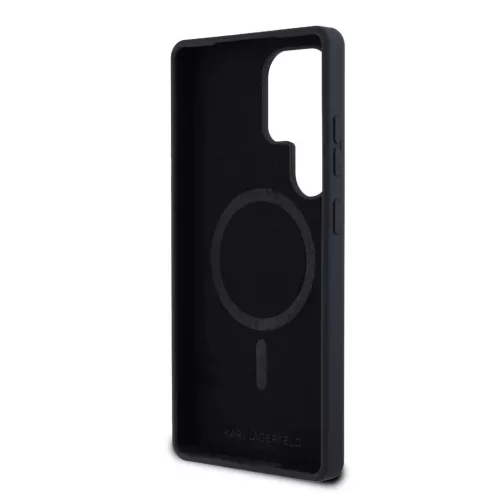 Karl Lagerfeld Liquid Silicone Graffiti Ikonik MagSafe tok Samsung Galaxy S25 Ultra készülékhez fekete