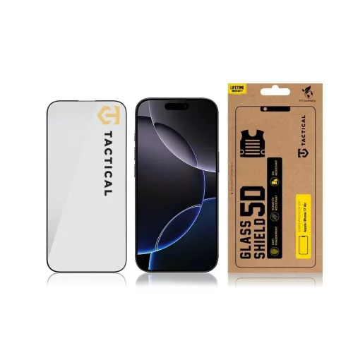 Tactical Glass Shield 5D Apple iPhone 17 Air készülékhez fekete