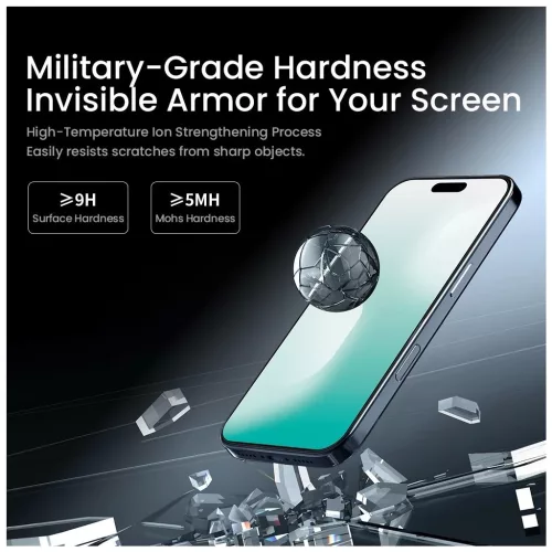 Nillkin Tempered Glass 0.2mm H+ PRO 2.5D kijelzővédő Apple iPhone 17 Pro készülékhez (applikátorral)