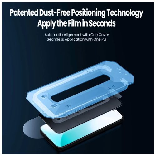 Nillkin Tempered Glass 0.25mm Guardian 2.5D kijelzővédő Apple iPhone 17 Pro készülékhez fekete (alkalmazóval)