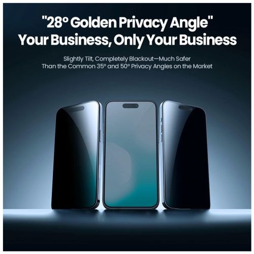 Nillkin Tempered Glass 0.25mm Guardian 2.5D kijelzővédő Apple iPhone 17 Pro készülékhez fekete (alkalmazóval)