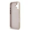 Guess PU Leather 4G Triangle Logo Gold Frame MagSafe tok iPhone 17 készülékhez rózsaszín