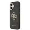 Guess PU Leather 4G Metal Logo Gold Frame tok iPhone 17 készülékhez fekete