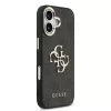 Guess PU Leather 4G Metal Logo Gold Frame tok iPhone 17 készülékhez fekete