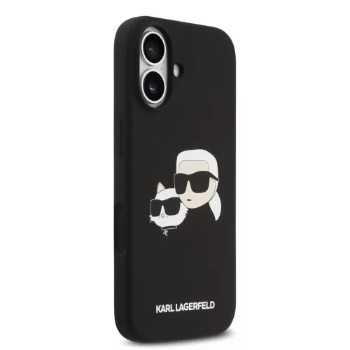 Karl Lagerfeld Liquid Silicone Double Heads MagSafe tok iPhone 17 készülékhez fekete