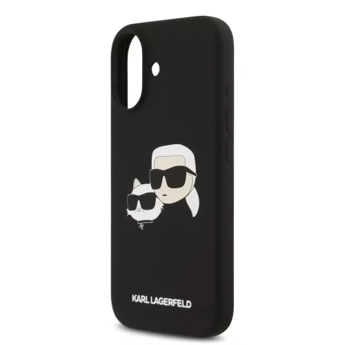Karl Lagerfeld Liquid Silicone Double Heads MagSafe tok iPhone 17 készülékhez fekete