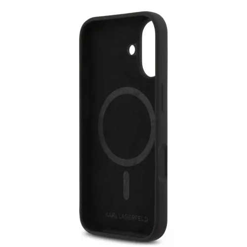 Karl Lagerfeld Liquid Silicone Double Heads MagSafe tok iPhone 17 készülékhez fekete