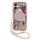 Guess IML Flowers Strap MagSafe tok iPhone 17 készülékhez rózsaszín