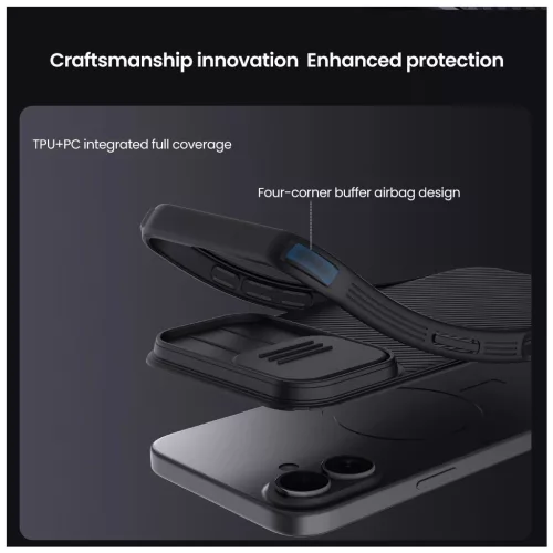 Nillkin CamShield PRO Mágneses Kemény Tok Apple iPhone 17 készülékhez fekete