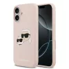 Karl Lagerfeld Liquid Silicone Double Heads MagSafe tok iPhone 17 készülékhez rózsaszín