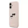 Karl Lagerfeld Liquid Silicone Double Heads MagSafe tok iPhone 17 készülékhez rózsaszín