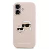 Karl Lagerfeld Liquid Silicone Double Heads MagSafe tok iPhone 17 készülékhez rózsaszín