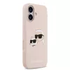 Karl Lagerfeld Liquid Silicone Double Heads MagSafe tok iPhone 17 készülékhez rózsaszín