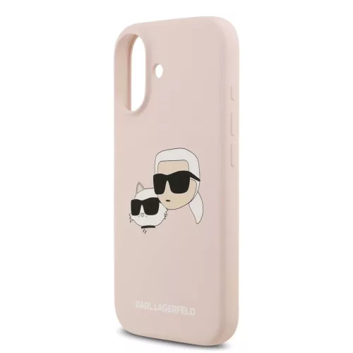 Karl Lagerfeld Liquid Silicone Double Heads MagSafe tok iPhone 17 készülékhez rózsaszín