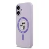 Karl Lagerfeld Liquid Silicone Karl and Choupette MagSafe tok iPhone 17 készülékhez lila