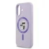 Karl Lagerfeld Liquid Silicone Karl and Choupette MagSafe tok iPhone 17 készülékhez lila