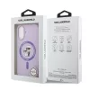 Karl Lagerfeld Liquid Silicone Karl and Choupette MagSafe tok iPhone 17 készülékhez lila