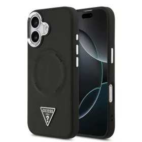   Guess PU Leather Triangle Logo MagSafe tok az iPhone 17 készülékhez fekete