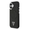 Guess PU Leather Triangle Logo MagSafe tok az iPhone 17 készülékhez fekete