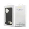 Guess PU Leather Triangle Logo MagSafe tok az iPhone 17 készülékhez fekete