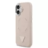Guess PU Leather Triangle Logo MagSafe tok iPhone 17 készülékhez rózsaszín