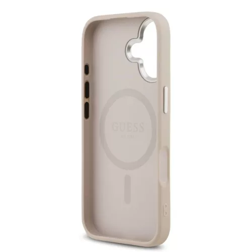 Guess PU Leather Triangle Logo MagSafe tok iPhone 17 készülékhez rózsaszín