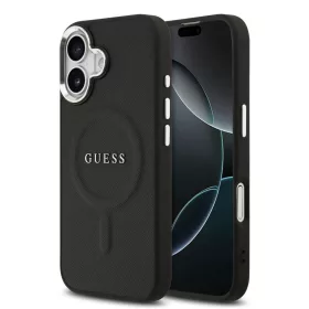   Guess PU Saffiano MagSafe tok iPhone 17 készülékhez fekete