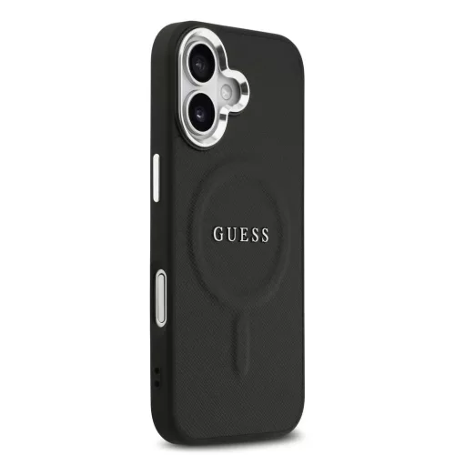 Guess PU Saffiano MagSafe tok iPhone 17 készülékhez fekete