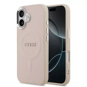   Guess PU Saffiano MagSafe tok iPhone 17 készülékhez rózsaszín