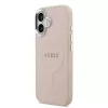Guess PU Saffiano MagSafe tok iPhone 17 készülékhez rózsaszín