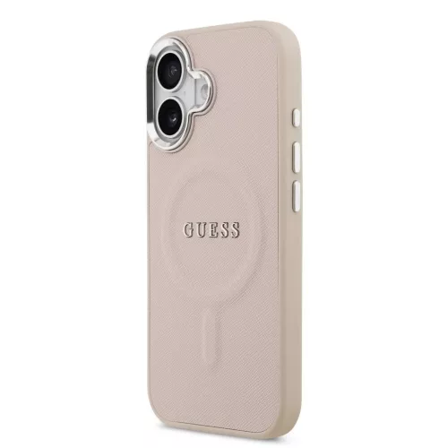Guess PU Saffiano MagSafe tok iPhone 17 készülékhez rózsaszín