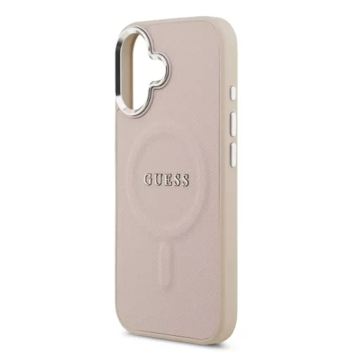 Guess PU Saffiano MagSafe tok iPhone 17 készülékhez rózsaszín