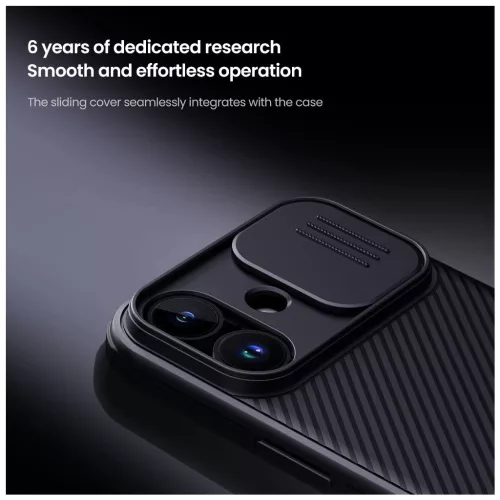Nillkin CamShield PRO tok Apple iPhone 17 készülékhez fekete