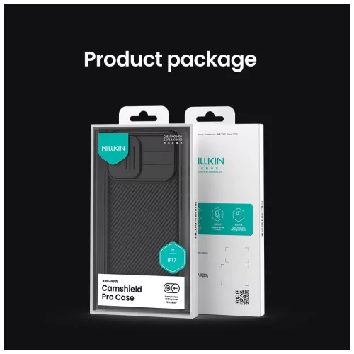 Nillkin CamShield PRO tok Apple iPhone 17 készülékhez fekete