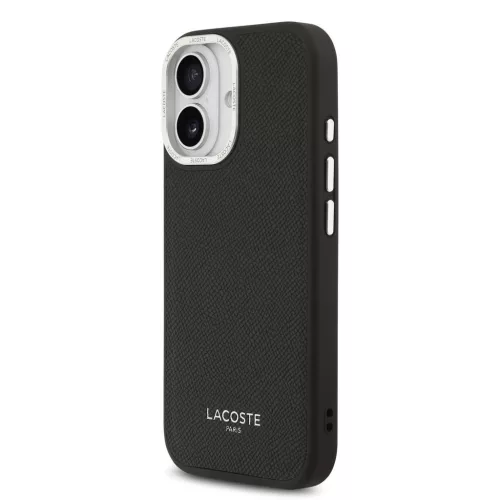 Lacoste PU Leather Champs Elysees MagSafe tok iPhone 17 készülékhez fekete