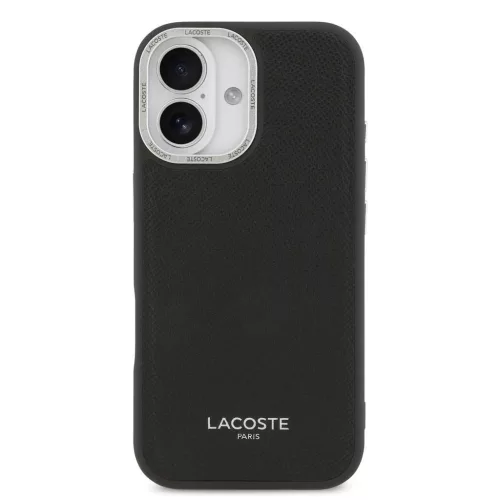 Lacoste PU Leather Champs Elysees MagSafe tok iPhone 17 készülékhez fekete
