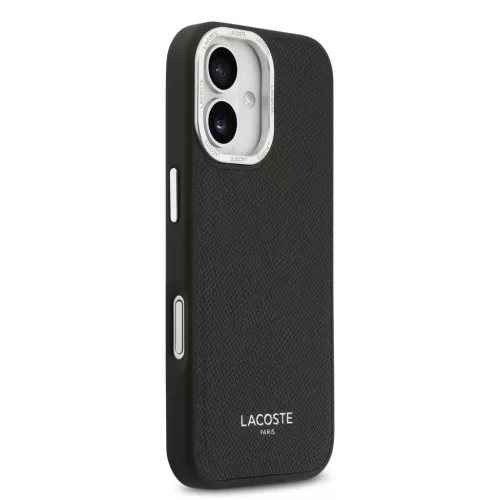 Lacoste PU Leather Champs Elysees MagSafe tok iPhone 17 készülékhez fekete