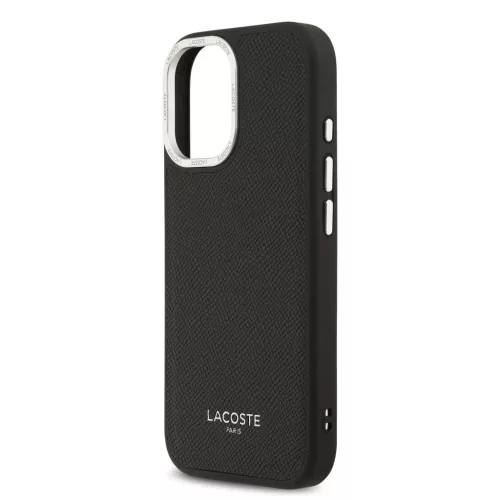 Lacoste PU Leather Champs Elysees MagSafe tok iPhone 17 készülékhez fekete
