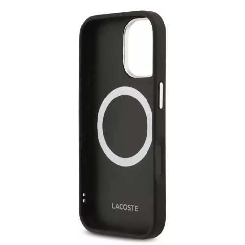 Lacoste PU Leather Champs Elysees MagSafe tok iPhone 17 készülékhez fekete