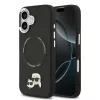 Karl Lagerfeld PU Karl and Choupette Heads Pins MagSafe tok iPhone 17 készülékhez fekete