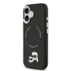 Karl Lagerfeld PU Karl and Choupette Heads Pins MagSafe tok iPhone 17 készülékhez fekete