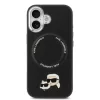 Karl Lagerfeld PU Karl and Choupette Heads Pins MagSafe tok iPhone 17 készülékhez fekete